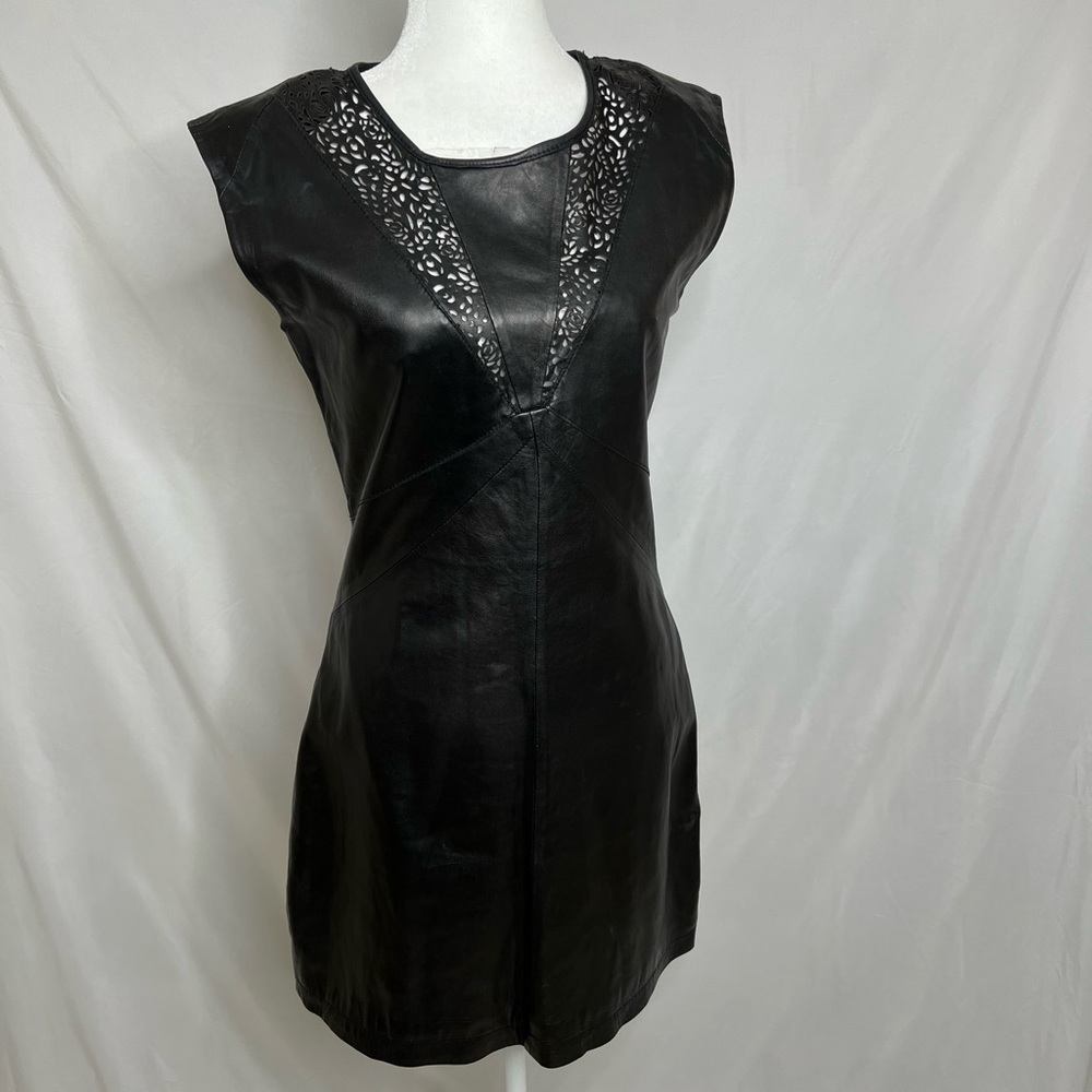 Ted Baker Black Leather Dress